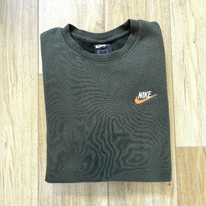 RARE Nike Crewneck Sweatshirt - Dark Green - Small